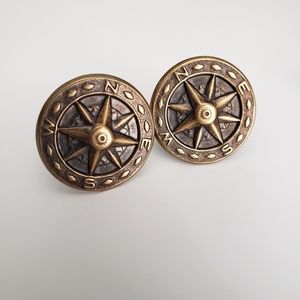 Nautical Compass Cuff Links Used CuffLinks